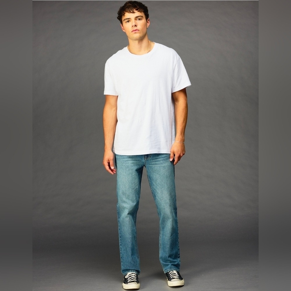 RSQ Jeans Men 32x30 Blue New York Slim Straight Medium Wash Denim Pants